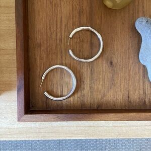 Vintage silver hoop earrings